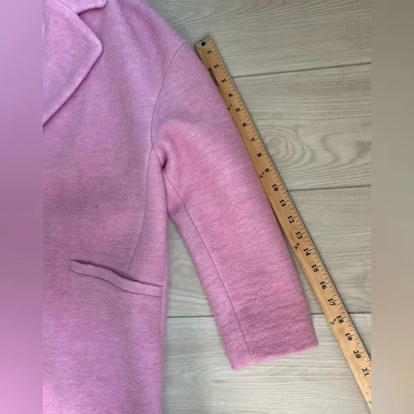 MNG Casual ~ Wool Blend Elegant Pink Women's Coat. - Picture 10 of 12